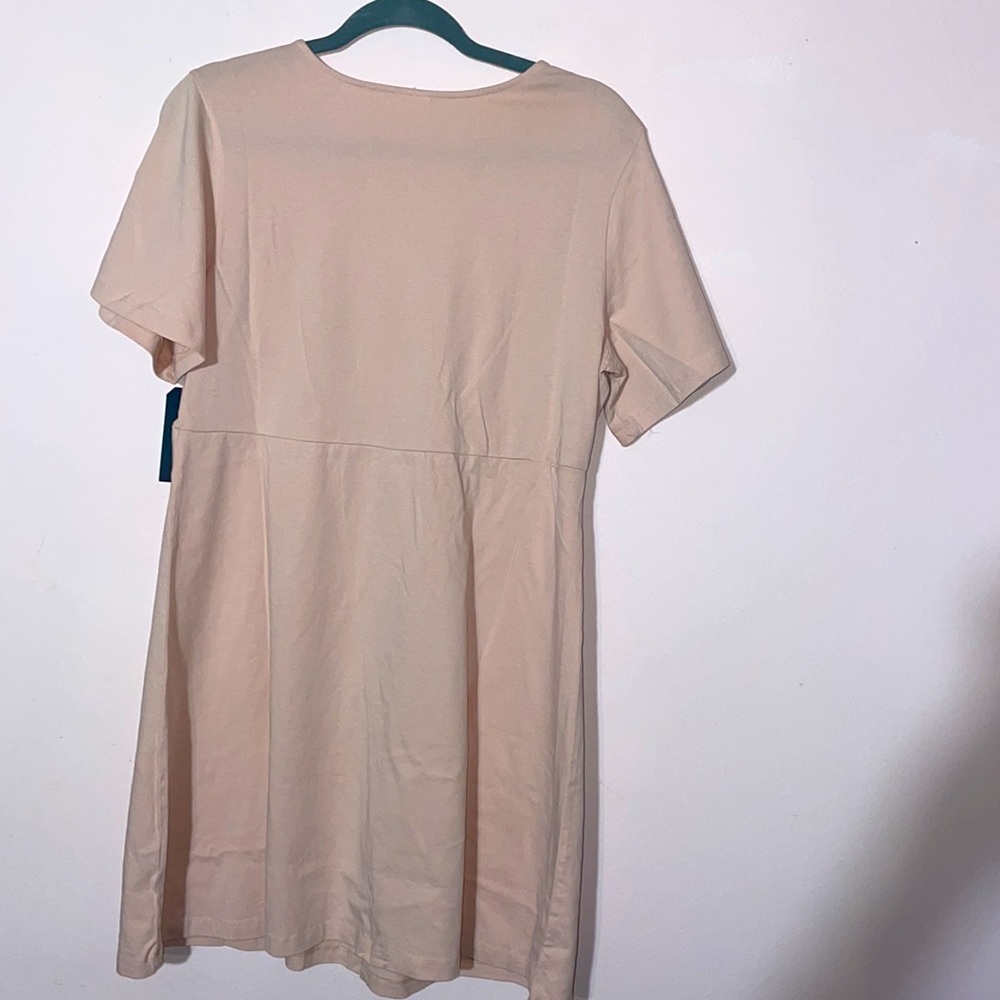 NWT Melrose and market pink smoke color 100% organic cotton drees size large - Picture 2 of 6
